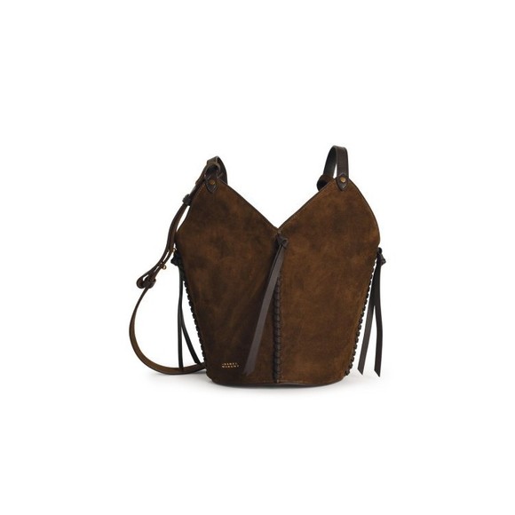 Isabel Marant Tampa Mini Bucket Bag In Bronze Suede - NWT - Picture 1 of 3